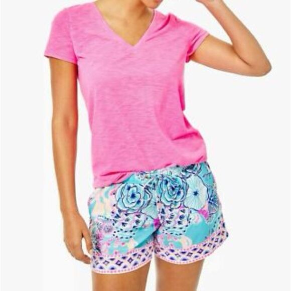 Lilly Pulitzer Pants - Lilly Pulitzer Katia Shorts Once Upon A Tide Coastal Print 5” Shorts Size XS